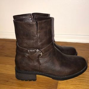 Dark brown Ankle boots WORN ONCE!